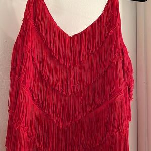 Red Fringe Dress